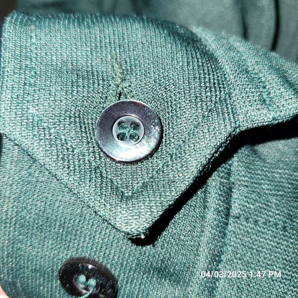 Riverside Perma-Press Womans Full Zip Long Sleeve Work Jacket Size 8 Dk Green - Picture 8 of 9